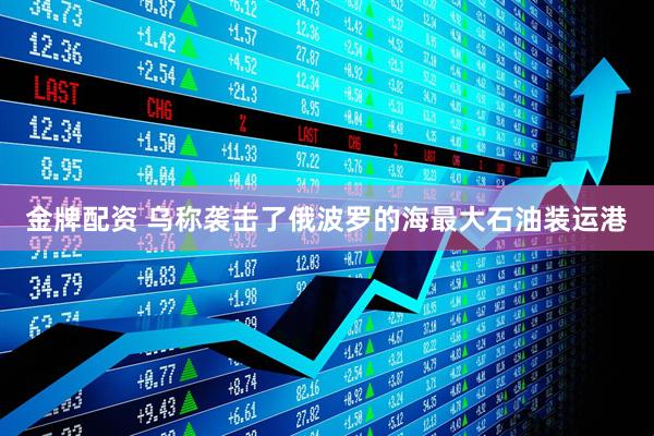 金牌配资 乌称袭击了俄波罗的海最大石油装运港