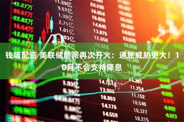 钱隆配资 美联储鹰派再次开火：通胀威胁更大！10月不会支持降息